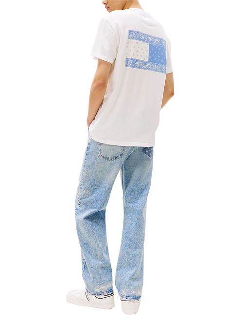 T-shirt uomo bianca in cotone Tommy Jeans | DM0DM20774YBL